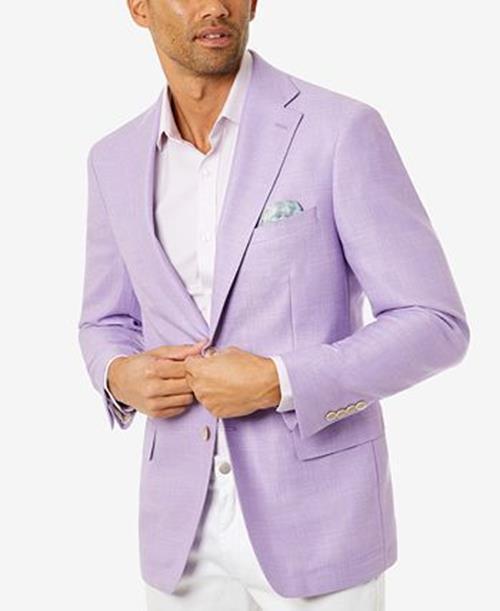 TALLIA Men's Slim-Fit Lavender Blazer Sport Coat 38S Purple