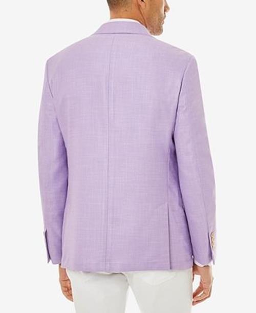 TALLIA Men's Slim-Fit Lavender Blazer Sport Coat 38S Purple