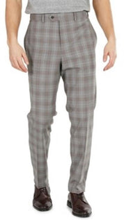 Tallia Mens Slim-Fit Plaid Suit Pants 38 x 32 Grey