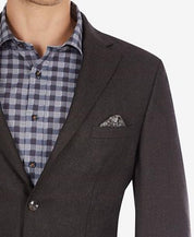 Tallia Men's Slim-Fit Solid Brown Suit Jacket 40L Wool