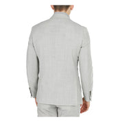 Tallia Mens Slim Fit Suit Jacket Sport Coat 40L Light Grey Wool