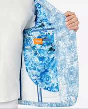 Tallia Men's Slim-Fit Tie-Dye Blazer Blue/White 44L