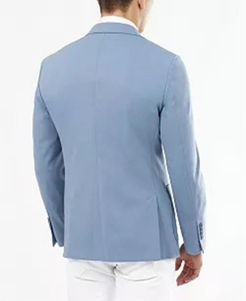 Tallia Men's Slim-Fit Blazer Indigo Blue Medium Sport Coat Unlined