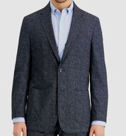 TOMMY HILFIGER Mens Modern Fit Stretch Blue Houndstooth Sport Coat 42S