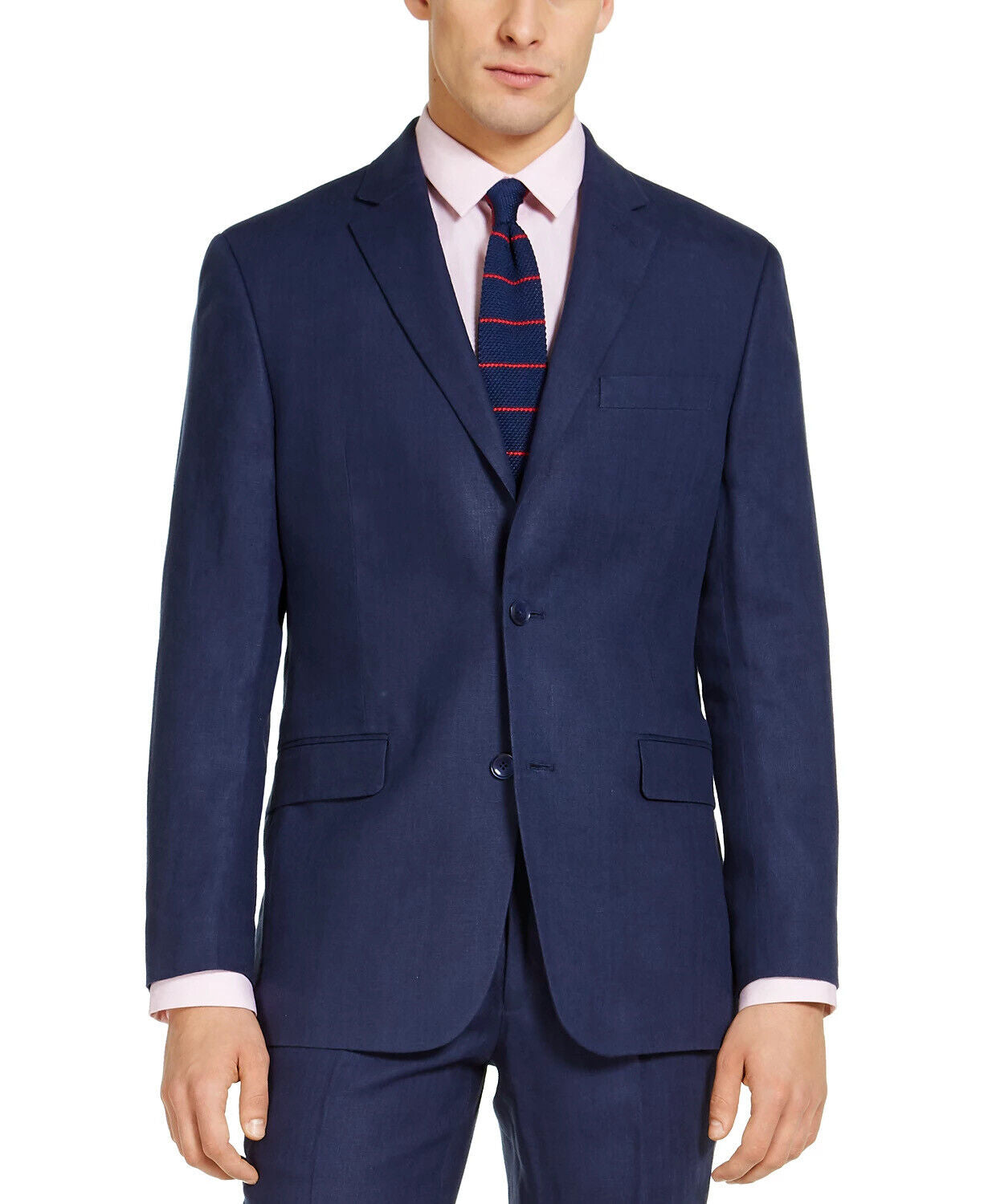 Tommy Hilfiger Men's Modern Fit Linen Sport Coat 44L Navy Blue