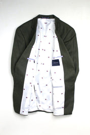 Tommy Hilfiger Men's Modern Fit Linen Suit Jacket Olive Green 36S