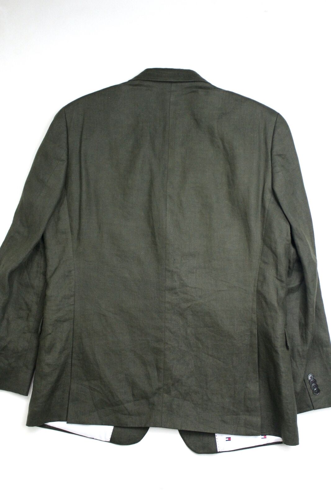 Tommy Hilfiger Men's Modern Fit Linen Suit Jacket Olive Green 36S