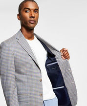 TOMMY HILFIGER Men's Blazer 36R Sport Coat Modern-Fit Brown Blue Check