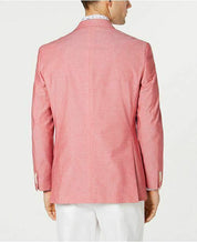 Tommy Hilfiger Men's Modern-Fit Chambray Sport Coat 38R Red