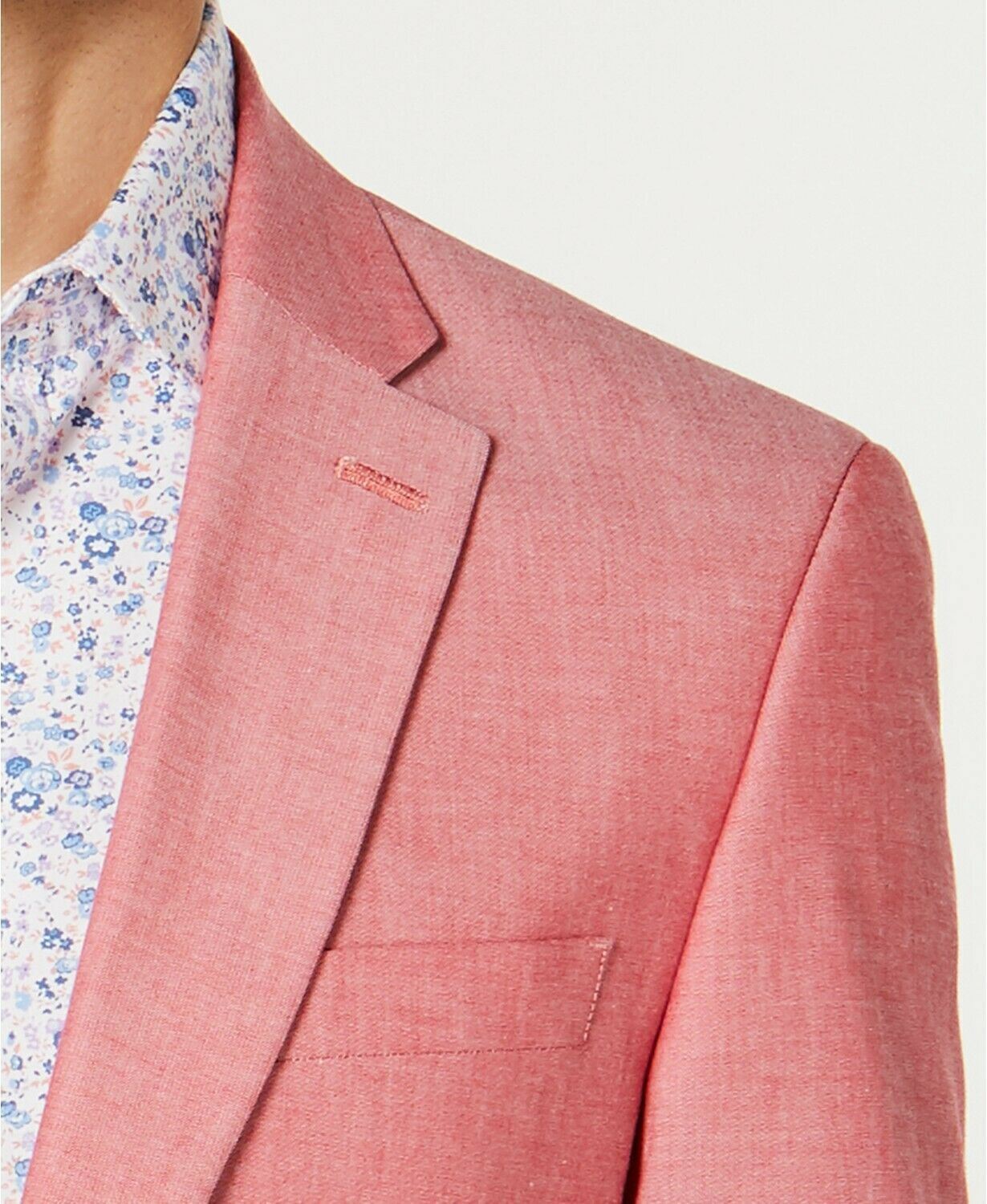 Tommy Hilfiger Men's Modern-Fit Chambray Sport Coat 38R Red