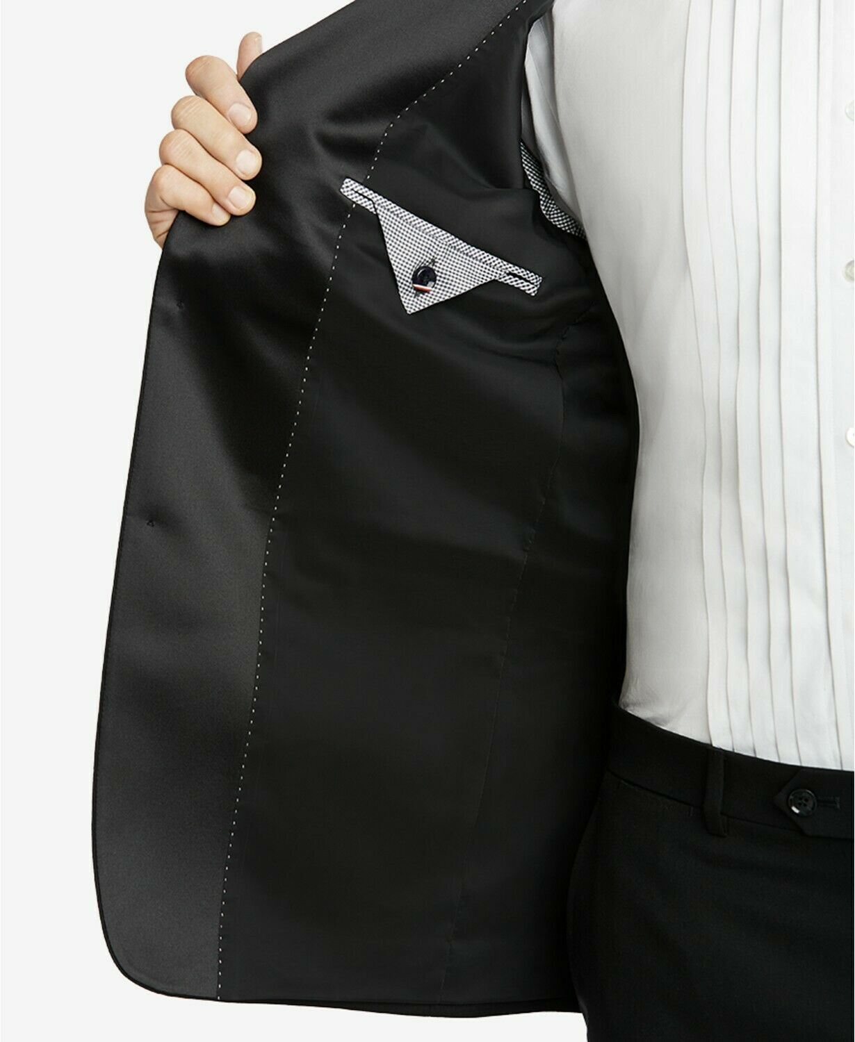 Tommy Hilfiger Men's Modern-Fit Flex Stretch Black Tuxedo Jacket 38L