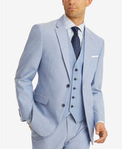 Tommy Hilfiger Modern-Fit TH Flex Stretch Blue Chambray 38L Sport Coat