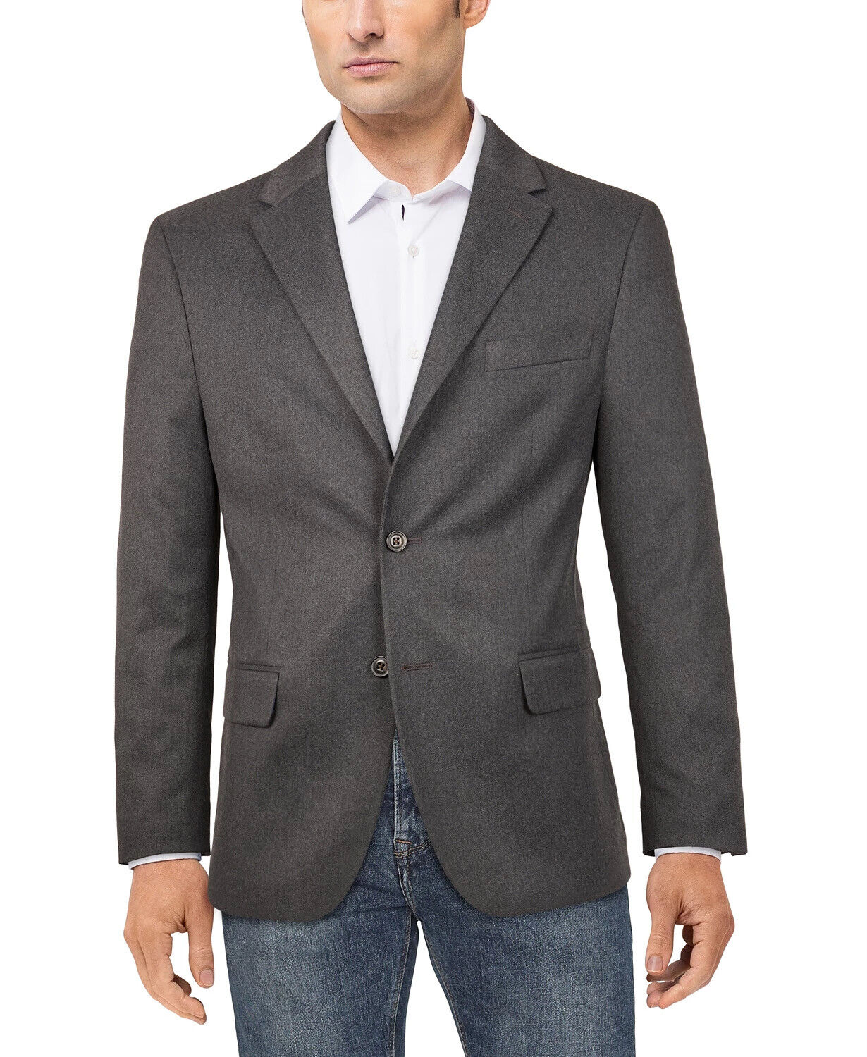 Tommy Hilfiger Men's Modern-Fit Solid Sport Coat Grey 40S Blazer