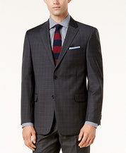 Tommy Hilfiger Modern-Fit TH Flex Performance Plaid Suit Jacket 40L Grey