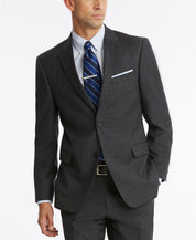 Tommy Hilfiger Modern-Fit TH Flex Performance Plaid Suit Jacket 40L Grey