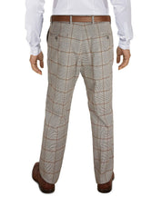 Tommy Hilfiger Men's Modern-Fit Grey Stretch Check Performance Pants 33 x 30