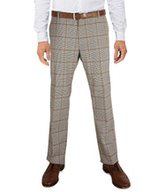 Tommy Hilfiger Men's Modern-Fit Grey Stretch Check Performance Pants 34 X 32