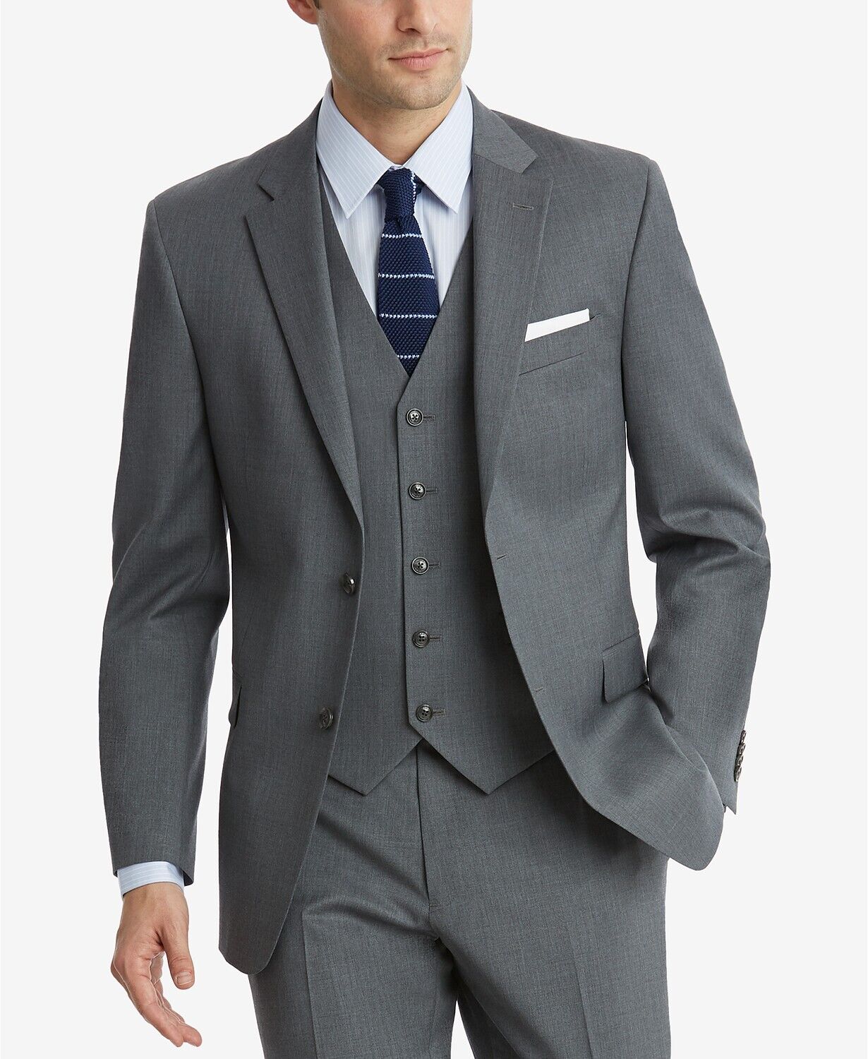 Tommy Hilfiger Modern Fit TH Flex Stretch Suit Jacket 42 XL Extra Long Grey