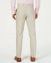Tommy Hilfiger Mens Modern fit Dress Pants 44 / 30 Beige Solid Stretch