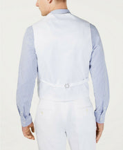 Tommy Hilfiger Men's Modern-Fit THFlex Stretch Solid White Suit Vest Large