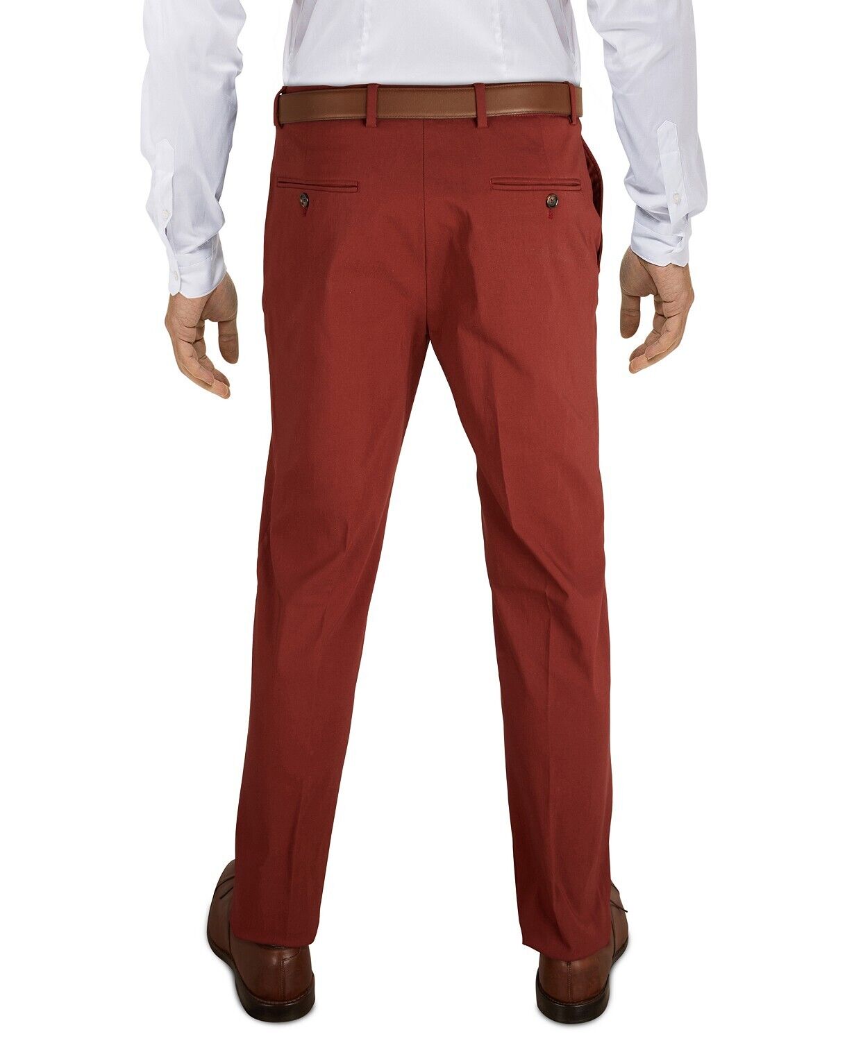 Tommy Hilfiger Men's Dress Pants 38 x 30 Wine Modern-Fit Stretch Comfort
