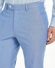 Tommy Hilfiger Modern-Fit TH Flex Stretch Blue Chambray Pants 30 X 32