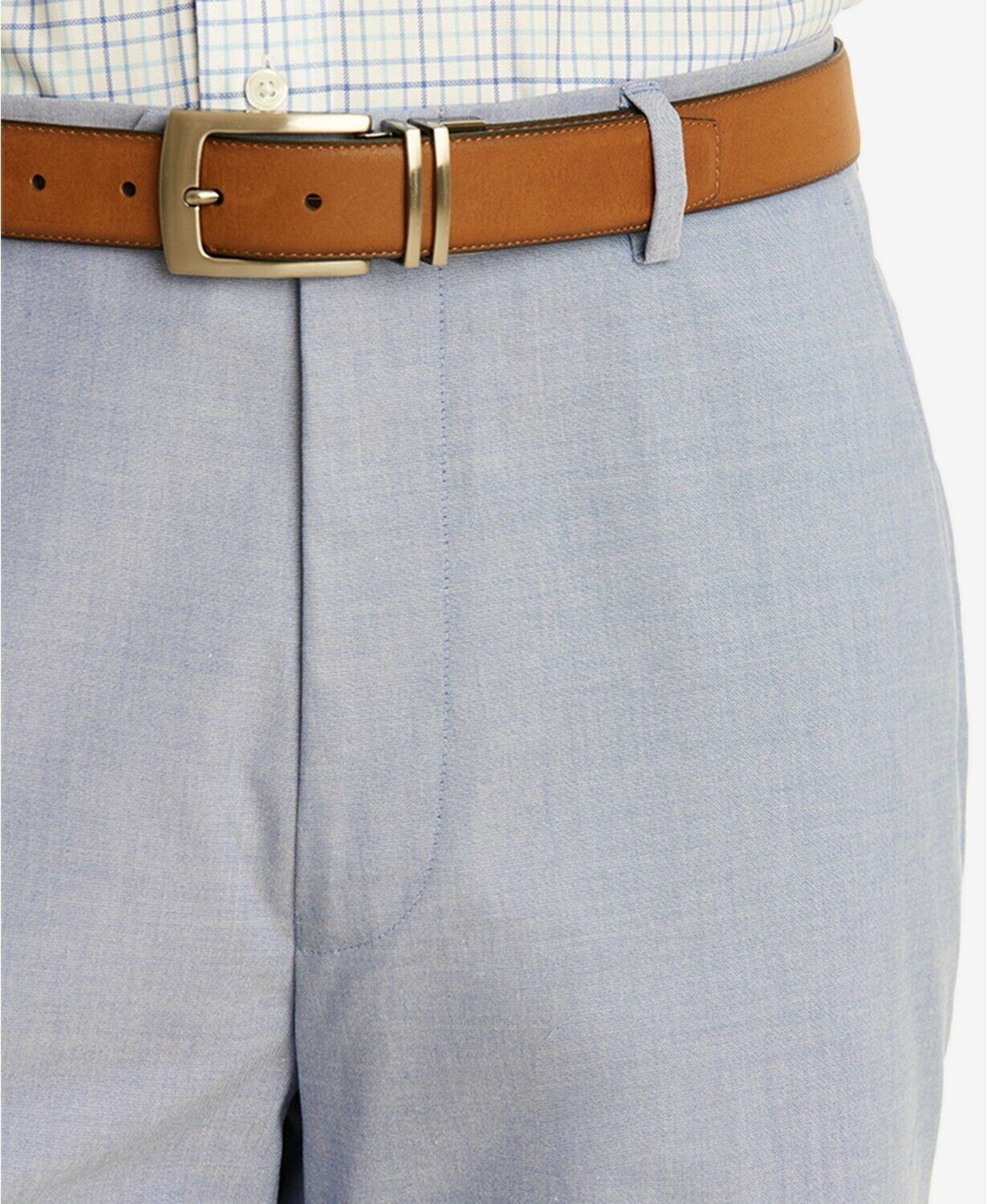 Tommy Hilfiger Modern-Fit Stretch Blue Chambray Dress Pants 40 x 30