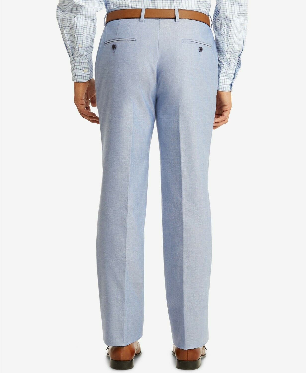 Tommy Hilfiger Modern-Fit Stretch Blue Chambray Dress Pants 42 x 32