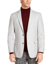 Tommy Hilfiger Men's Modern-Fit THFlex Stretch Textured Sport Coat 40L Grey