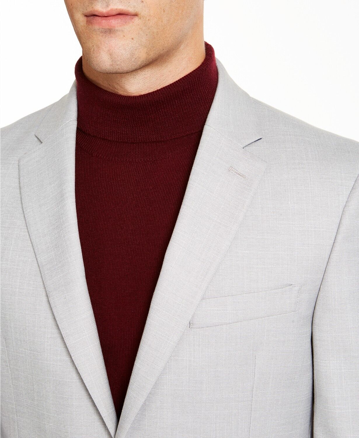 Tommy Hilfiger Men's Modern-Fit THFlex Stretch Textured Sport Coat 40L Grey