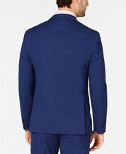Vince Camuto Slim-Fit Stretch Wrinkle-Resistant Blue Check Suit Jacket 46R