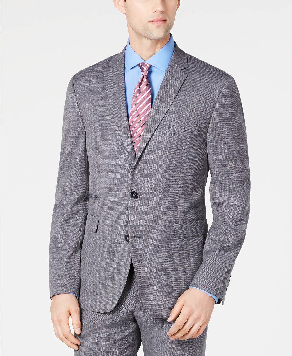 Vince Camuto Men's Grey Slim Fit Stretch Suit jacket 36R Sport Coat