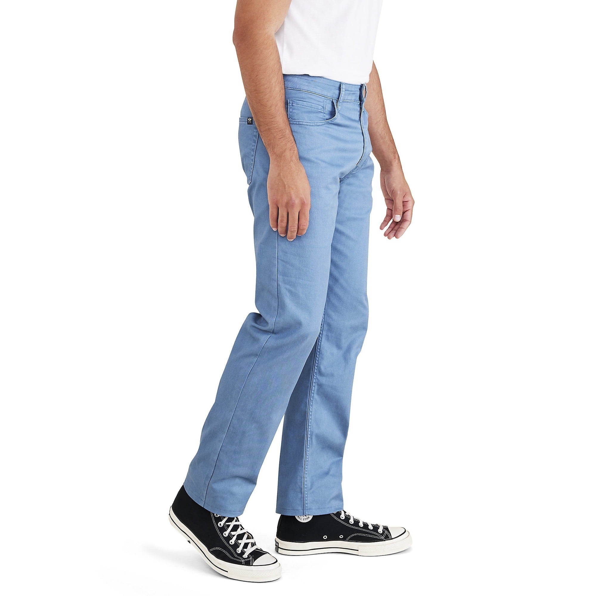 Dockers Men's Straight Fit Jean Cut Khaki All Seasons Tech Pants 44 x 29 Blue