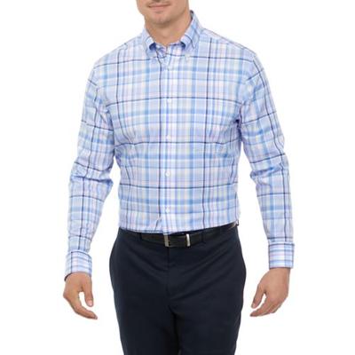 Lauren Ralph Lauren Men's Regular Fit Plaid Button Down Shirt Blue 17.5 34 35