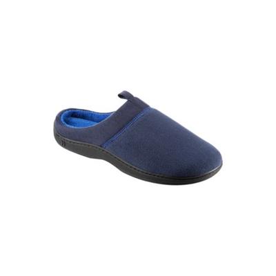 Isotoner Mens Navy Blue Memory Foam Hoodback Slippers 9.5 - 10.5 Large