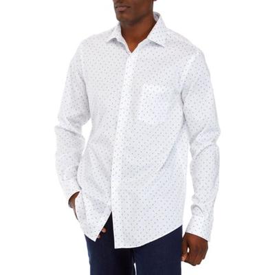 Van Heusen Mens Flex Classic Regular-Fit Button Down Shirt White 15 15 1/2 32 33