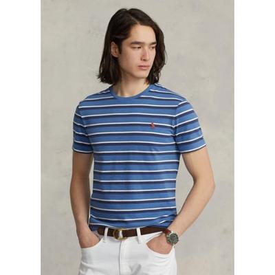 Polo Ralph Lauren Classic Fit Stripe Jersey Short Sleeve T Shirt Blue 2XL