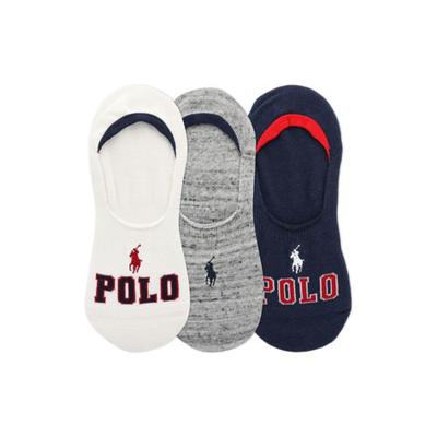 Polo Ralph Lauren Men's No Show Flag Socks White 10 - 13