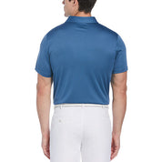 Pga Tour Men's Blurred Chest Stripe Golf Shirt Polo Real Teal Blue Xxl