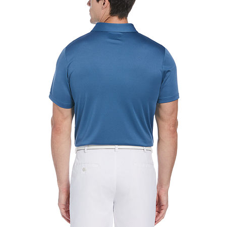 Pga Tour Men's Blurred Chest Stripe Golf Shirt Polo Real Teal Blue Xxl