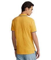 Polo Ralph Lauren Men's Gold Mesh Polo Shirt  Yellow Medium