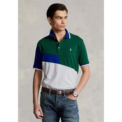 Polo Ralph Lauren Mens Color Block Short Sleeve Polo Shirt New Forest Medium
