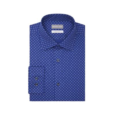 Michael Kors Mens Airsoft Regular Fit Button Down Shirt  Blue 18.5 36 37