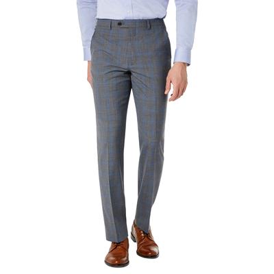 Lauren Ralph Lauren Mens Classic Fit Stretch Suit Pants Grey Blue Plaid 38 x 30