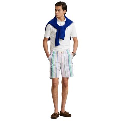 Polo Ralph Lauren Men's Vintage Seersucker Shorts Pink Blue Small