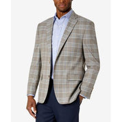 Lauren Ralph Lauren Men's UltraFlex Plaid Blazer Tan Blue 44L