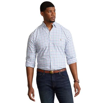 Polo Ralph Lauren Men Classic fit Long Sleeve Button-Up Shirt 3XLT Blue Plaid