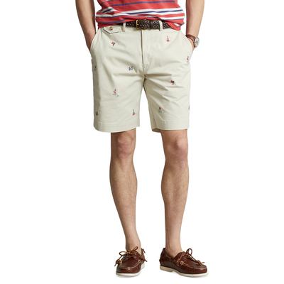 Polo Ralph Lauren Men's 9" Stretch Chino Shorts  Beige/Khaki  Size 34 Reg