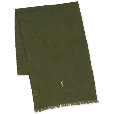 Polo Ralph Lauren Mens Washed Effect Scarf Army Green Olive OS