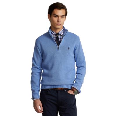 Ralph Lauren Polo Mens XS Quarter Zip Sweater Soft Royal Heather Blue